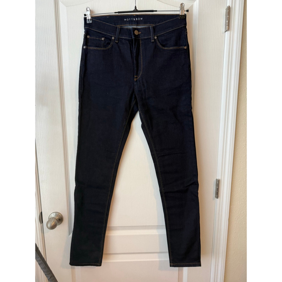 Men's Mott & Bow Skinny Dark Blue Jeans Waist 32